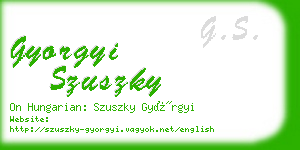 gyorgyi szuszky business card